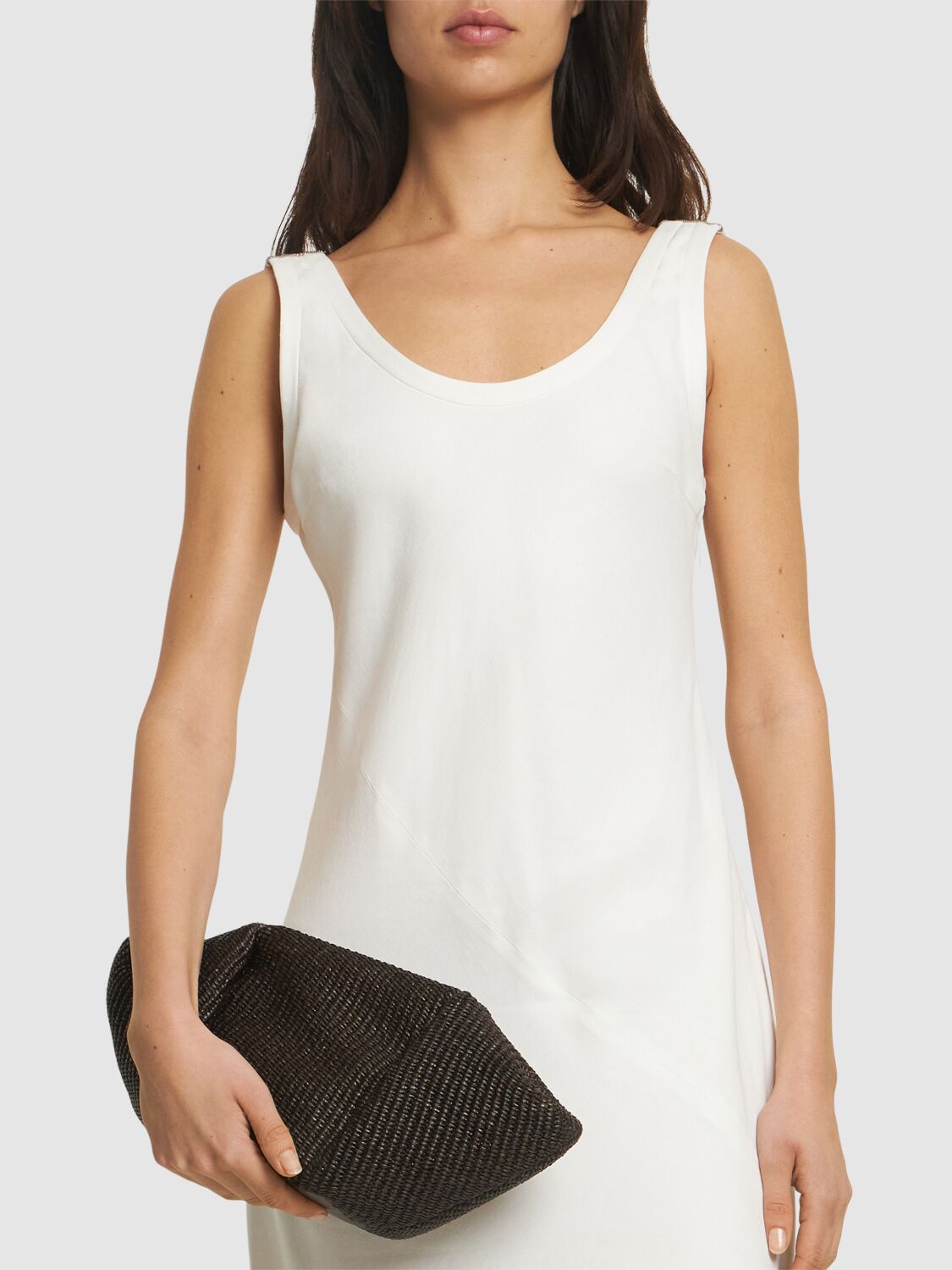 BRUNELLO CUCINELLI SMALL RAFFIA CLUTCH 