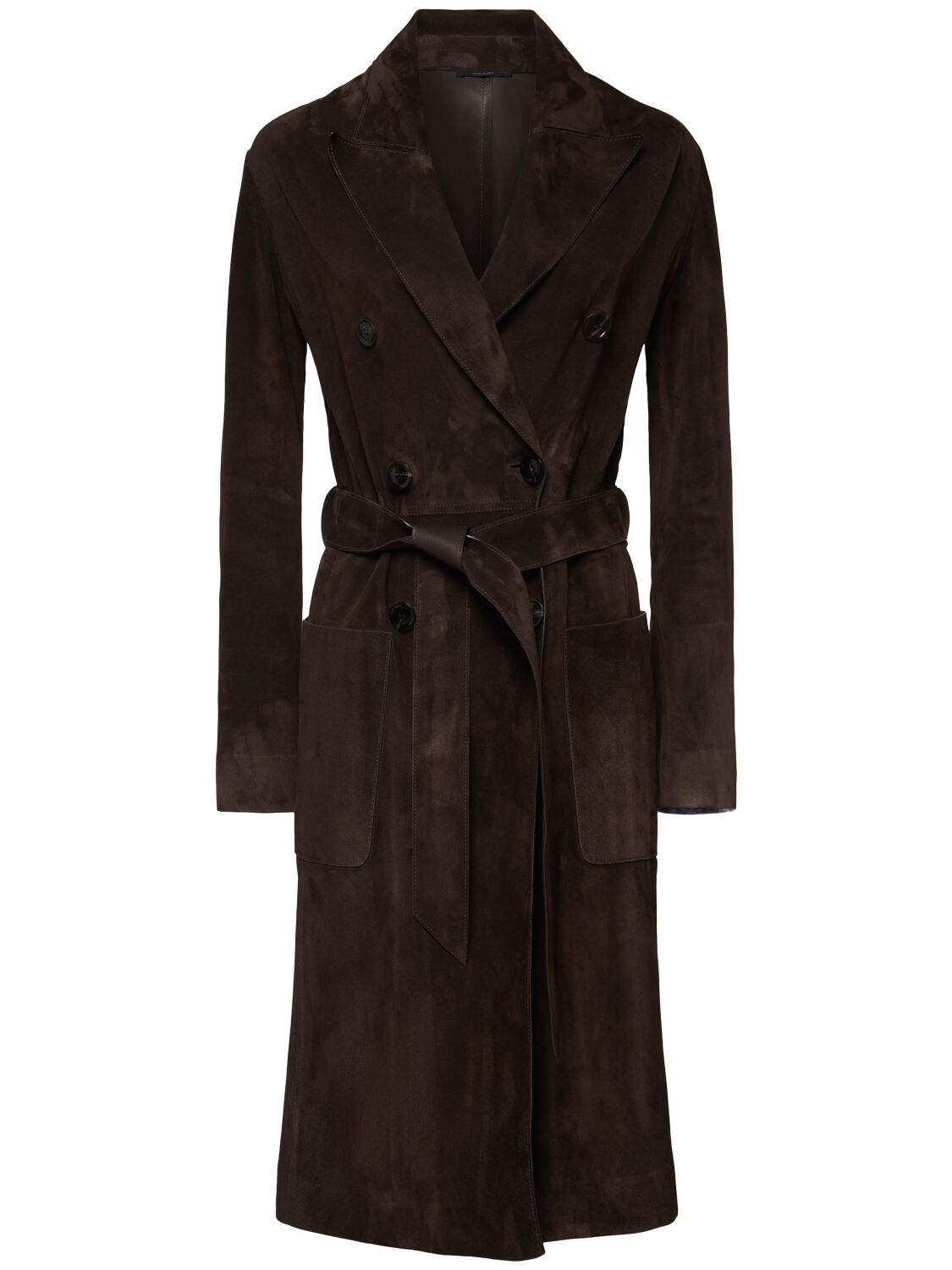 Double Breast Suede Coat