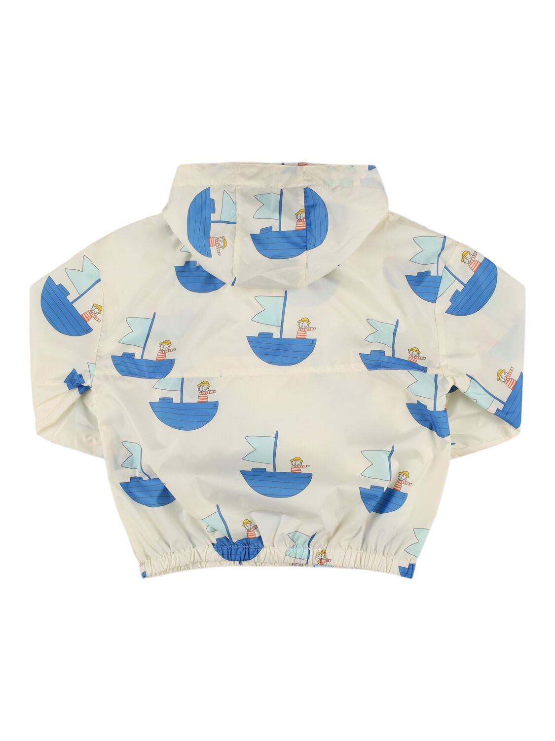 The Campamento Printed Nylon Rain Anorak In White