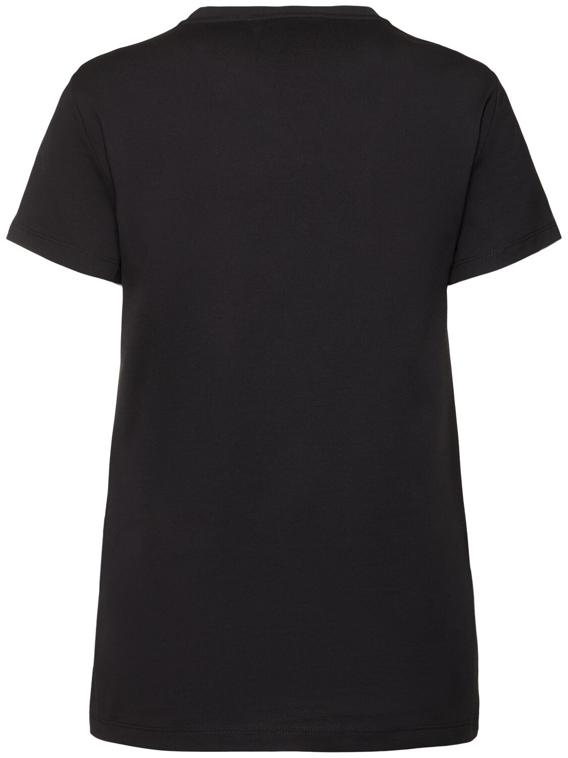 Max Mara Embellished Round Neck Top With Graphic Detail In Black