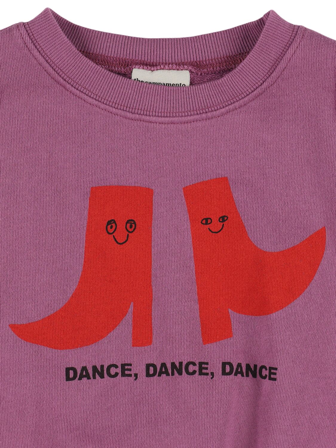 The Campamento Printed Cotton Sweatshirt In Purple
