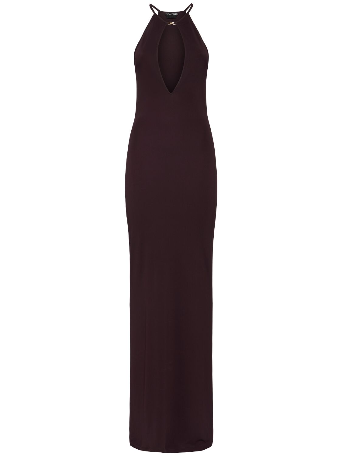 Viscose Crepe Jersey Halter Neck Dress