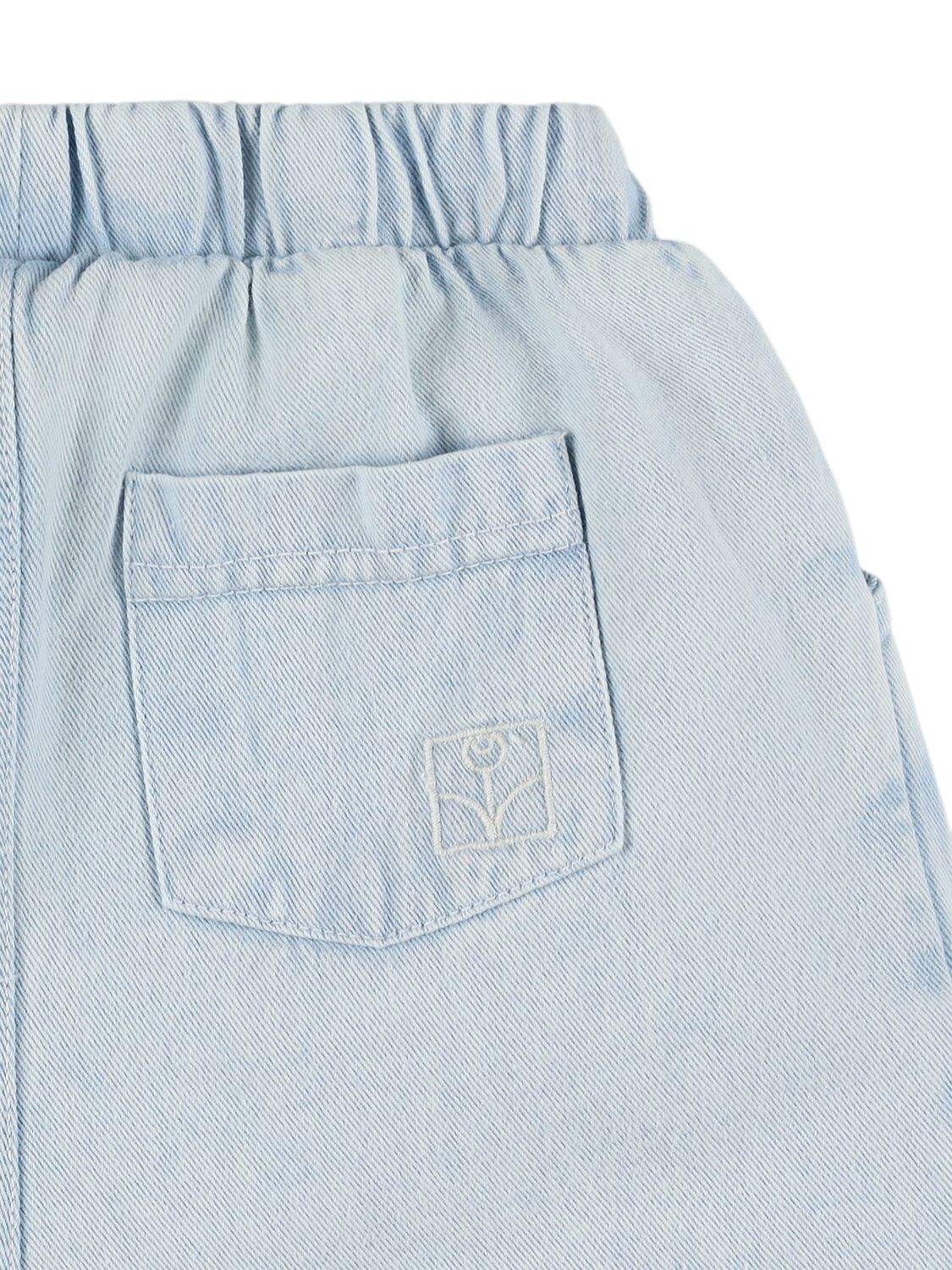 The Campamento Cotton Denim Pants In Light Blue