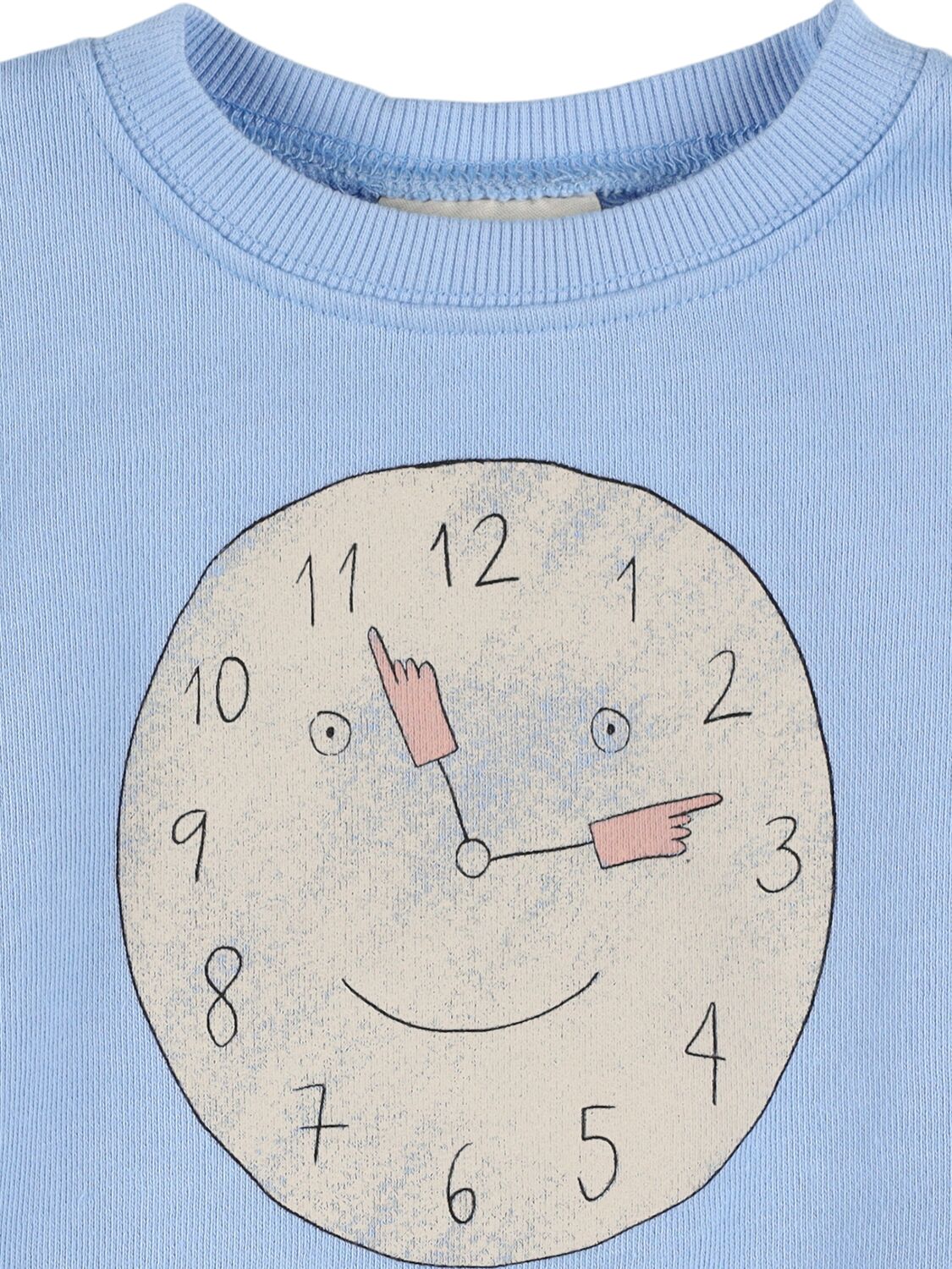The Campamento Printed Cotton Sweatshirt In Light Blue