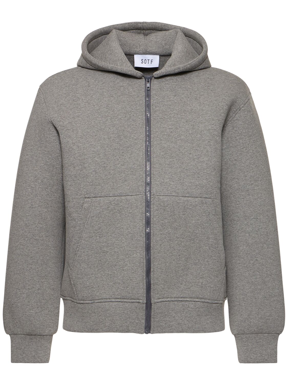 Sweat-shirt Zippé En Coton Stretch À Capuche - SOTF - Modalova