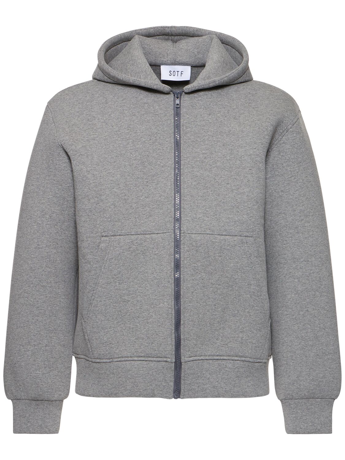Full-zip Stretch Cotton Hoodie