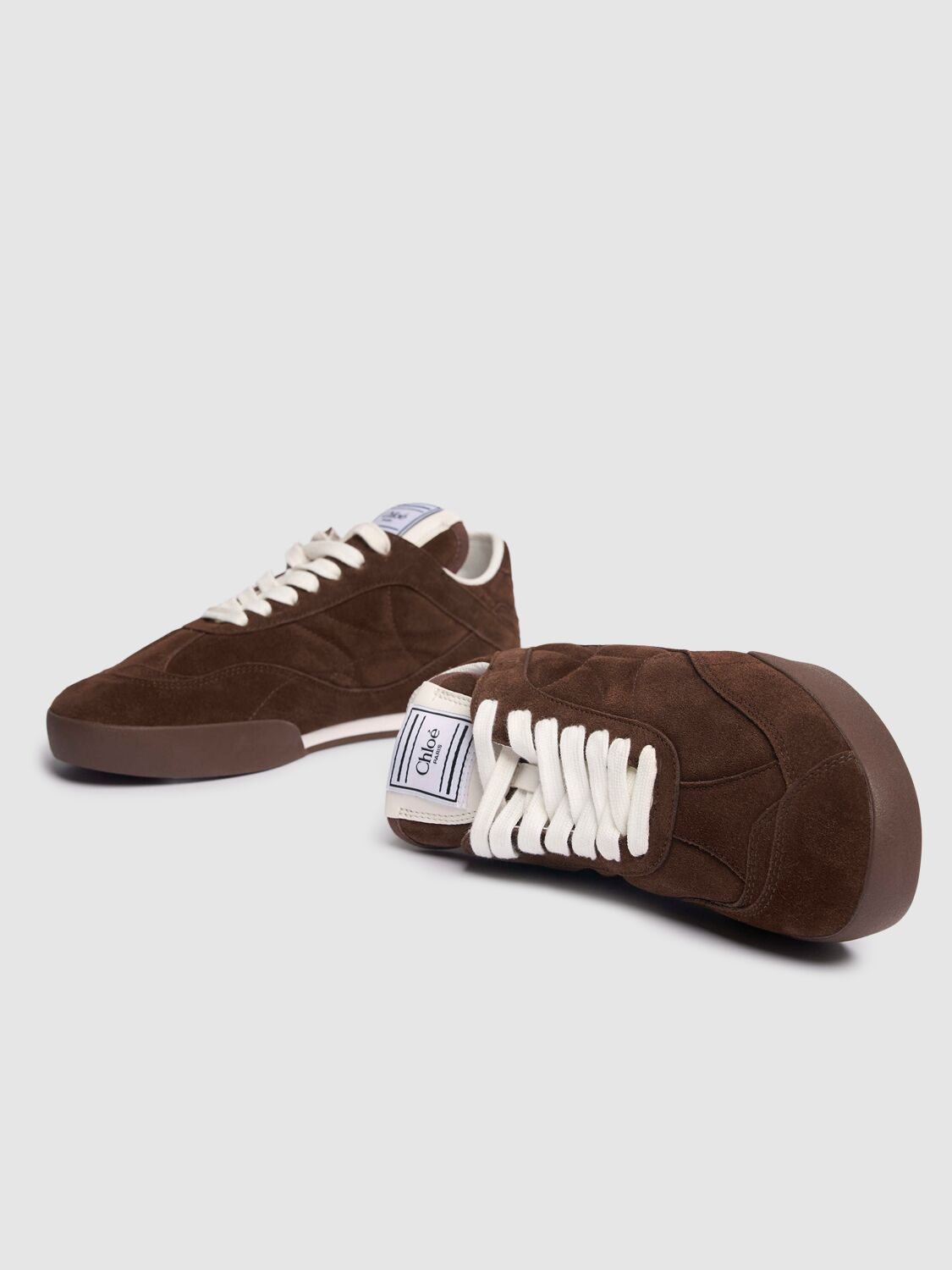 Chloé Kick Leather Lace-up Low Sneakers