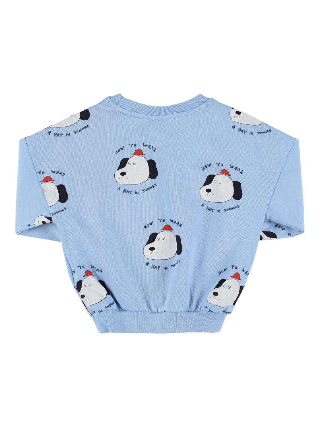 The Campamento Printed Cotton Sweatshirt In Light Blue