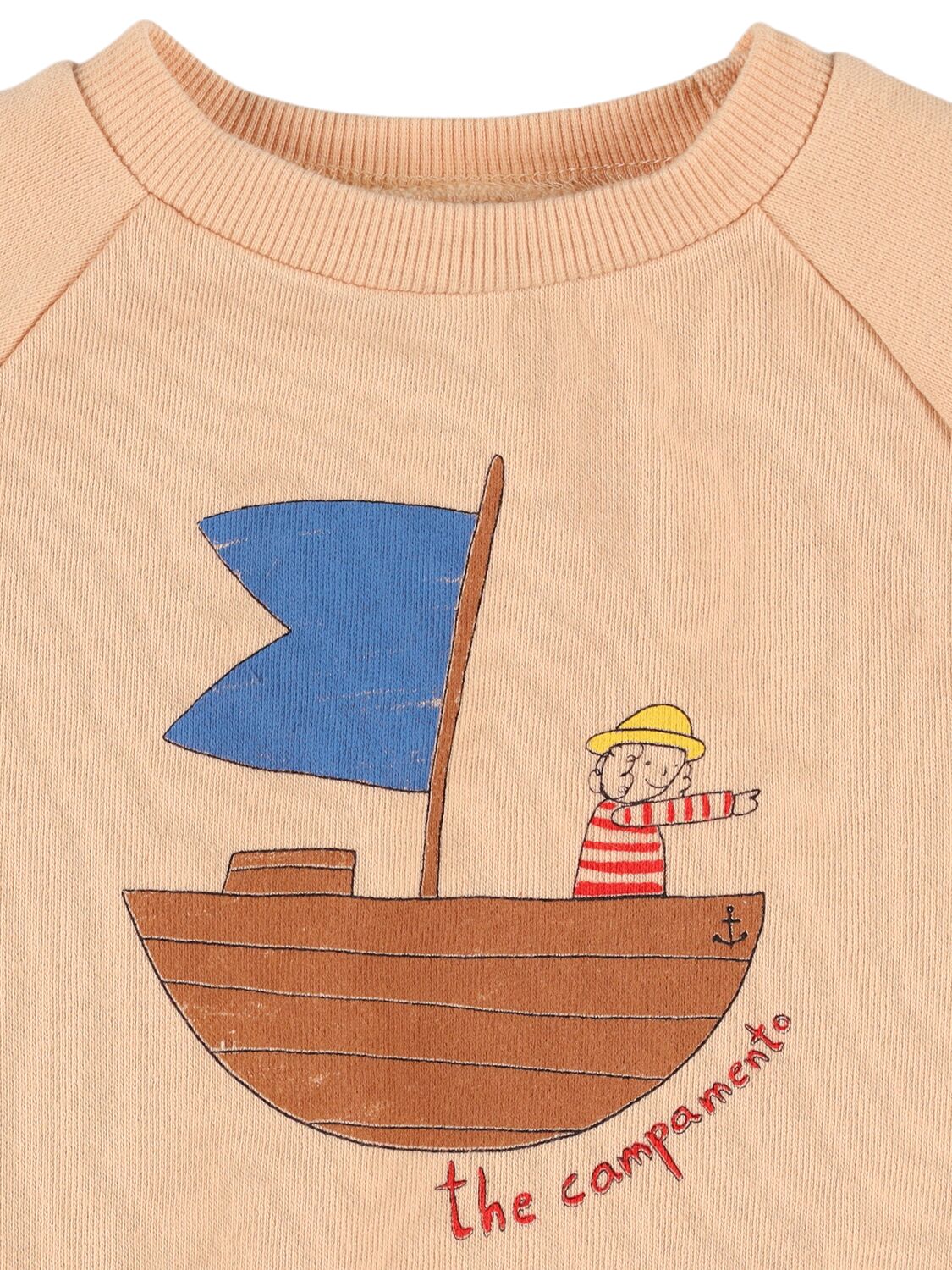 The Campamento Printed Cotton Sweatshirt In Pink