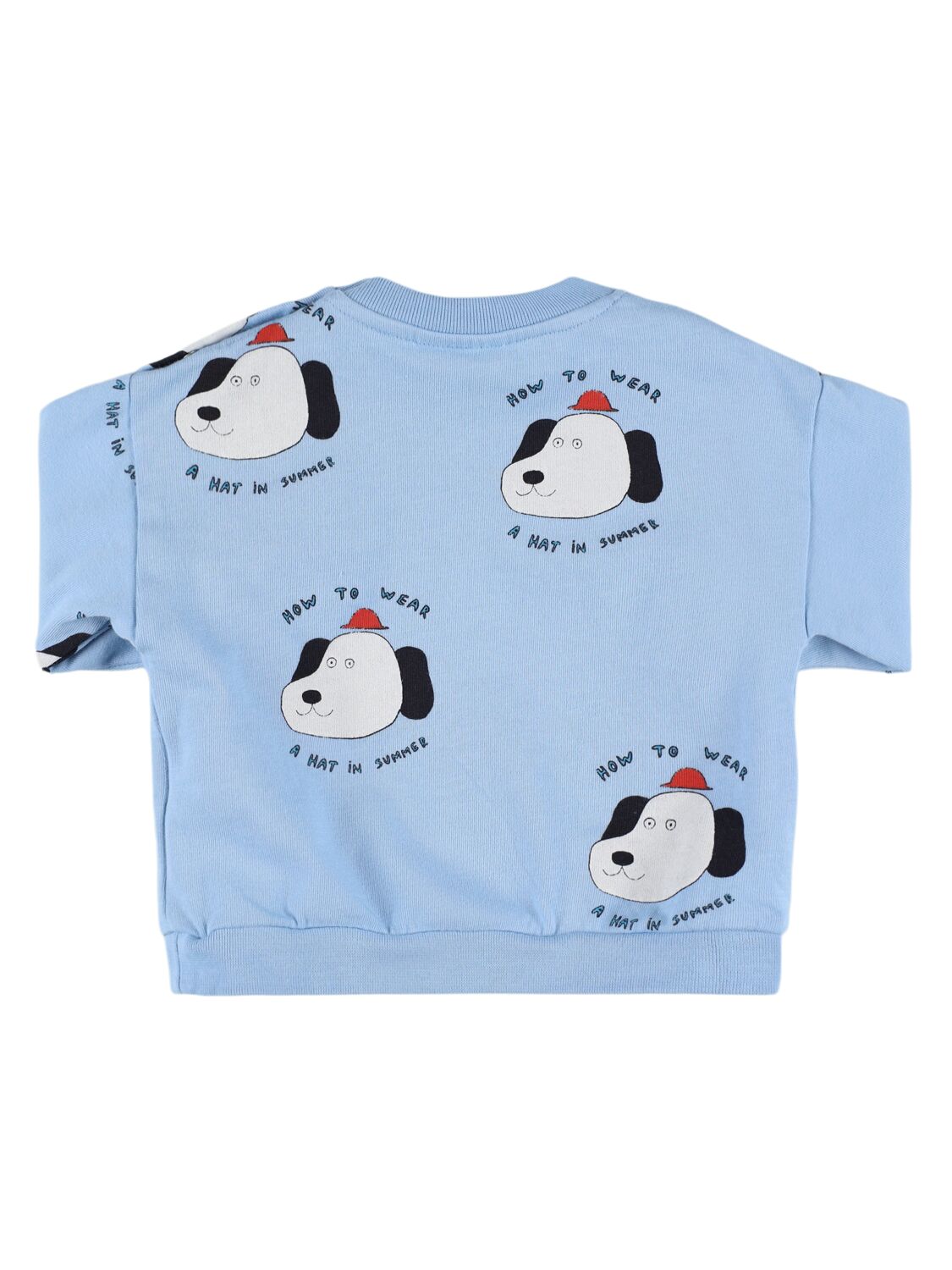 The Campamento Printed Cotton Sweatshirt In Light Blue