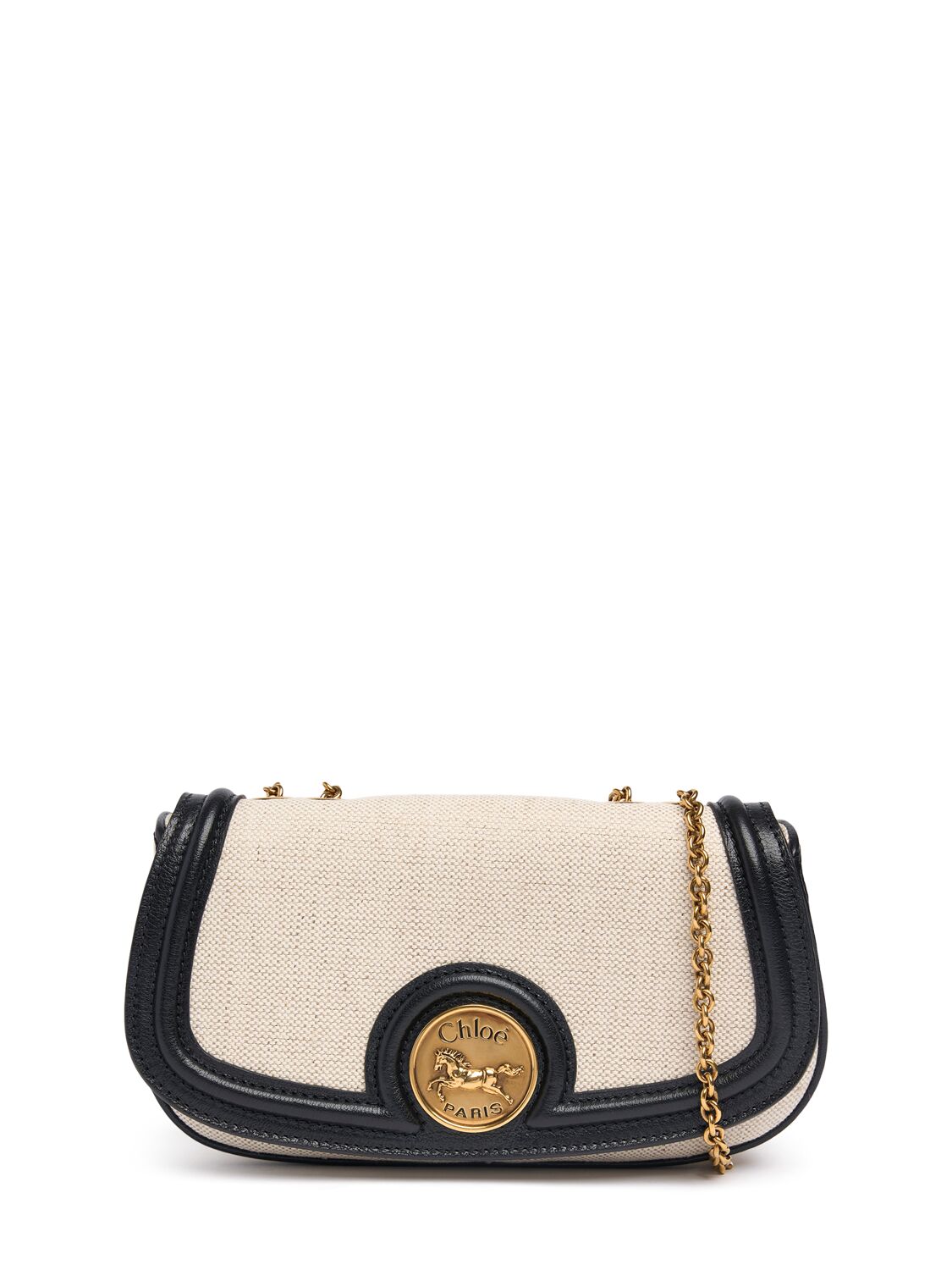 CHLOÉ Horse Medal Canvas & Leather Bag