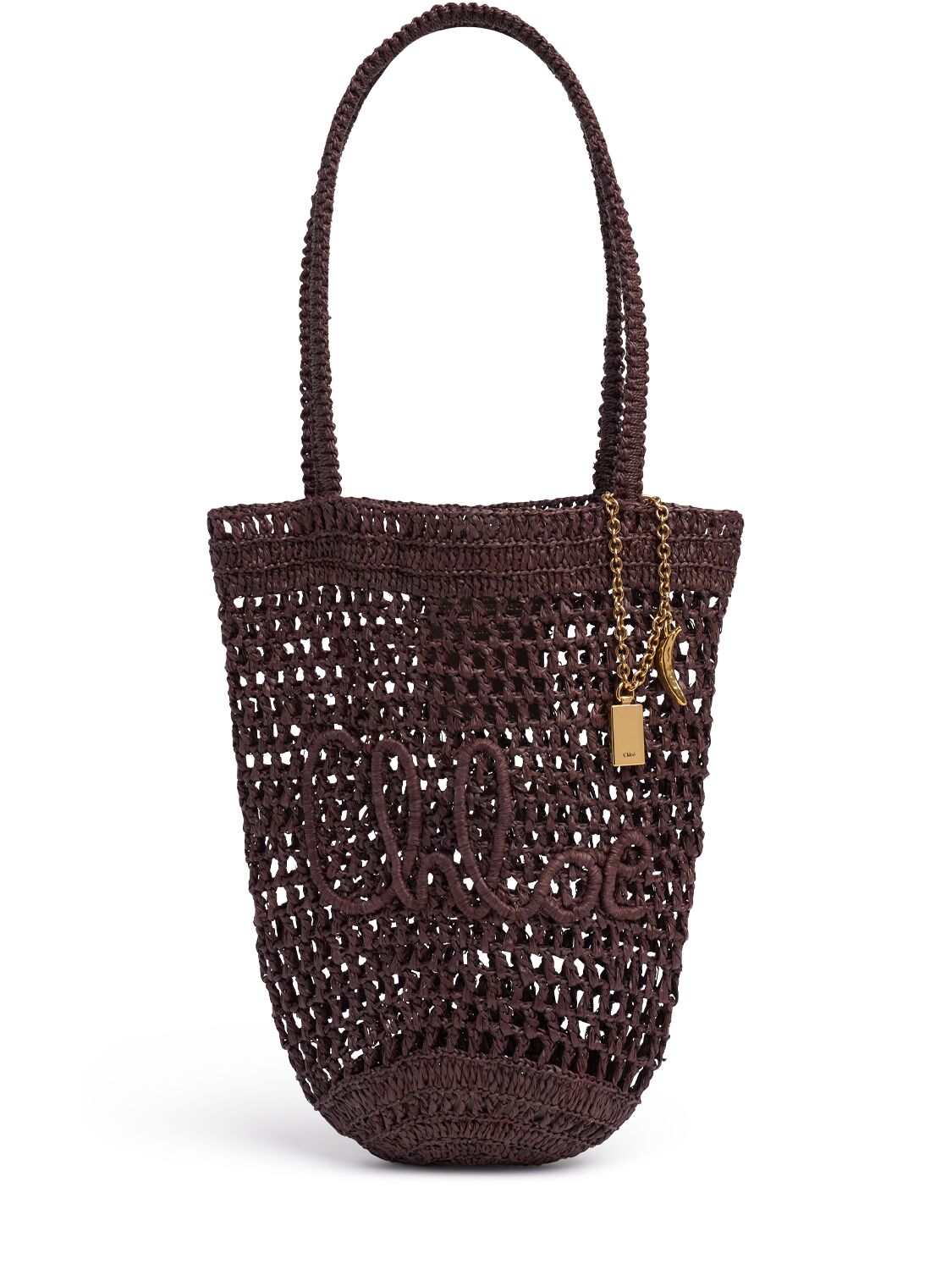 Chloé Summer Banana Panier Raffia Bag
