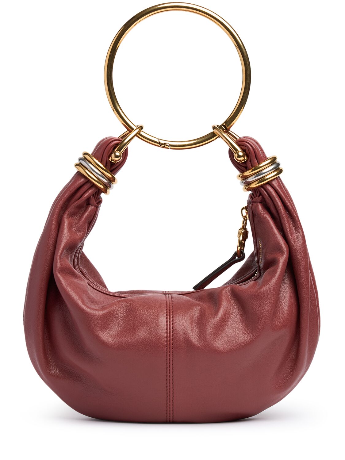 Pochette En Cuir Grainé Brillant Bracelet - CHLOÉ - Modalova