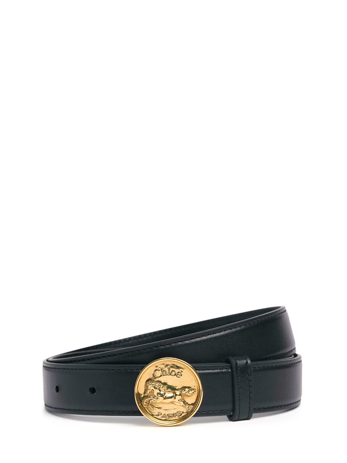 CHLOÉ Horse Medal Leather Belt