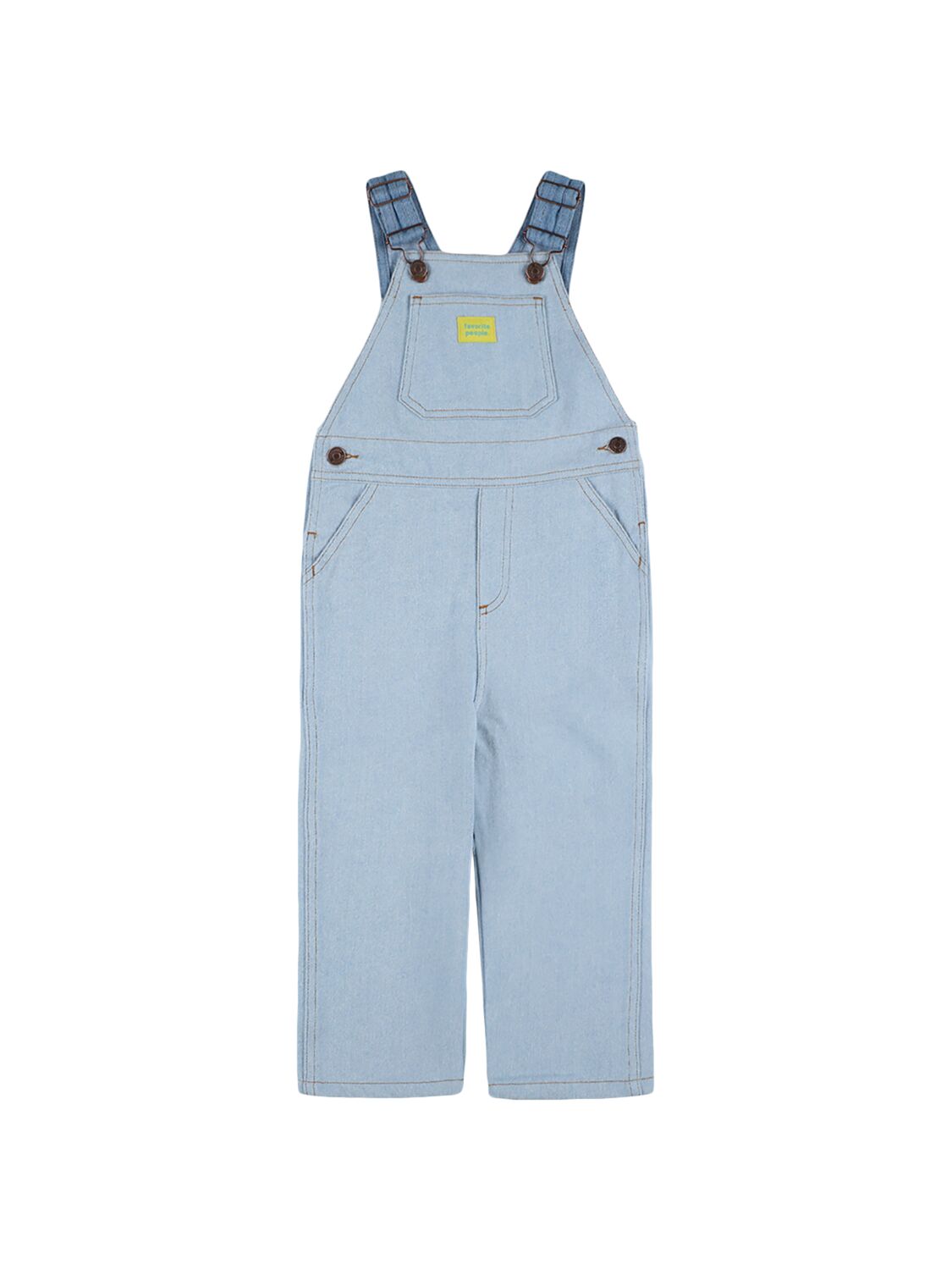 Favorite People Cotton Overalls In Light Blue