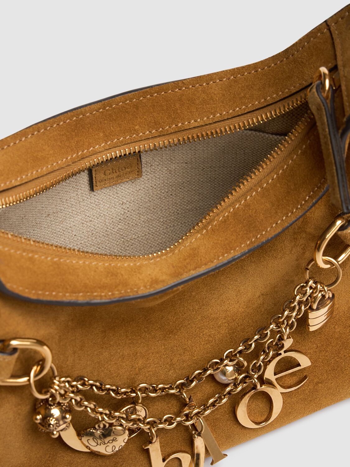 Chloé Charms Suede Shoulder Bag