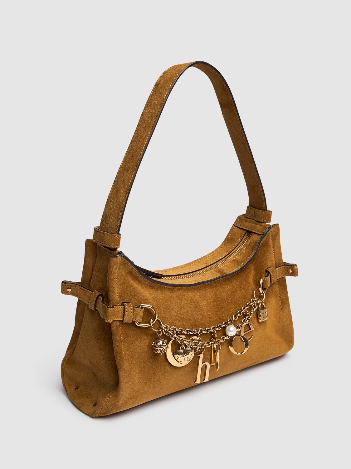 Chloé Charms Suede Shoulder Bag