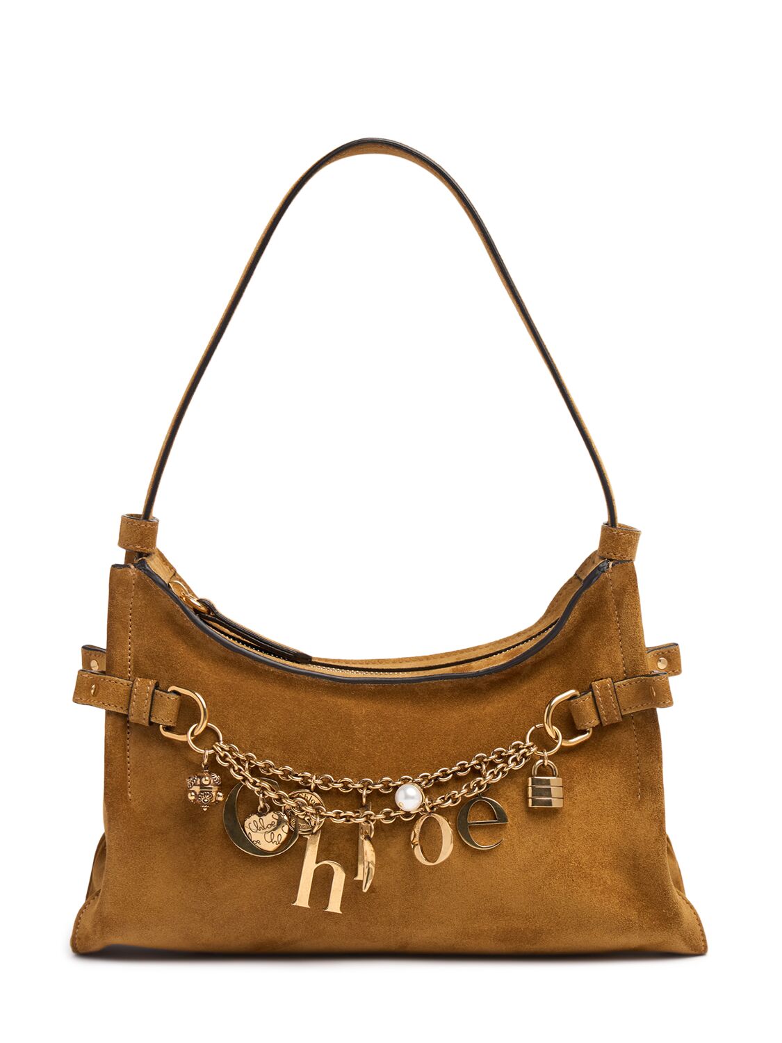 Chloé Charms Suede Shoulder Bag