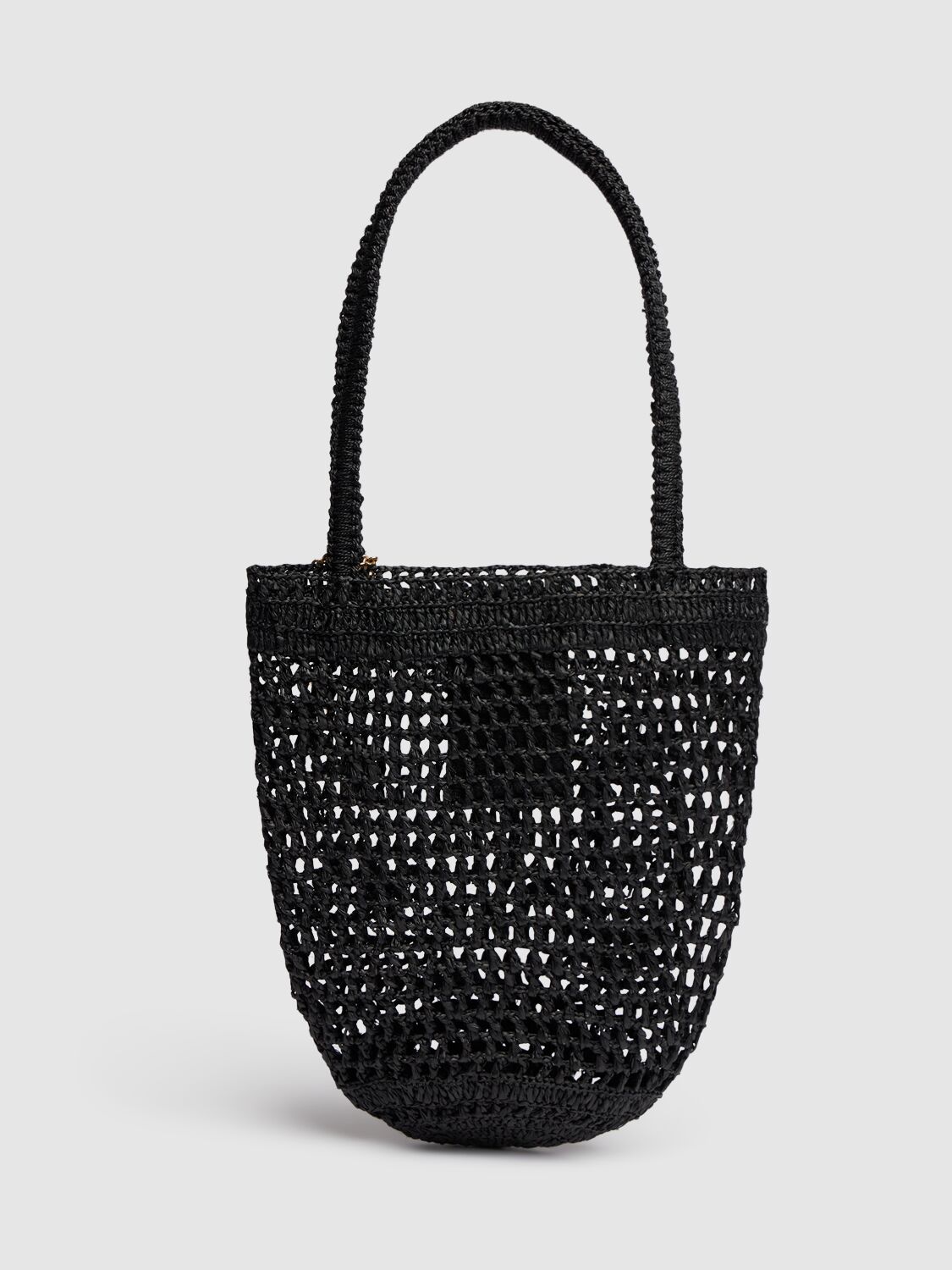Shop Chloé Summer Banana Panier Raffia Bag
