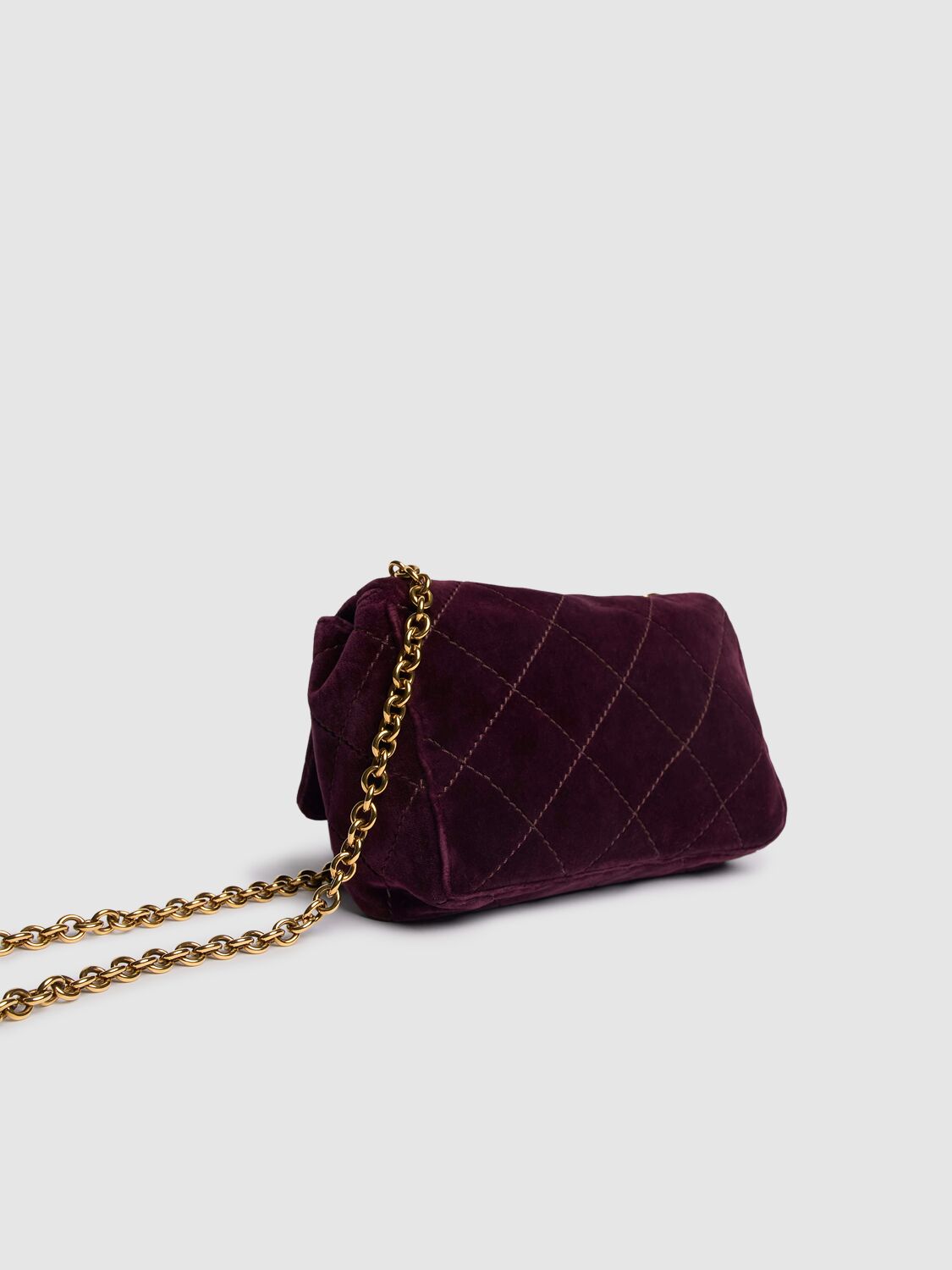 Chloé Heritage小号绗缝天鹅绒单肩包