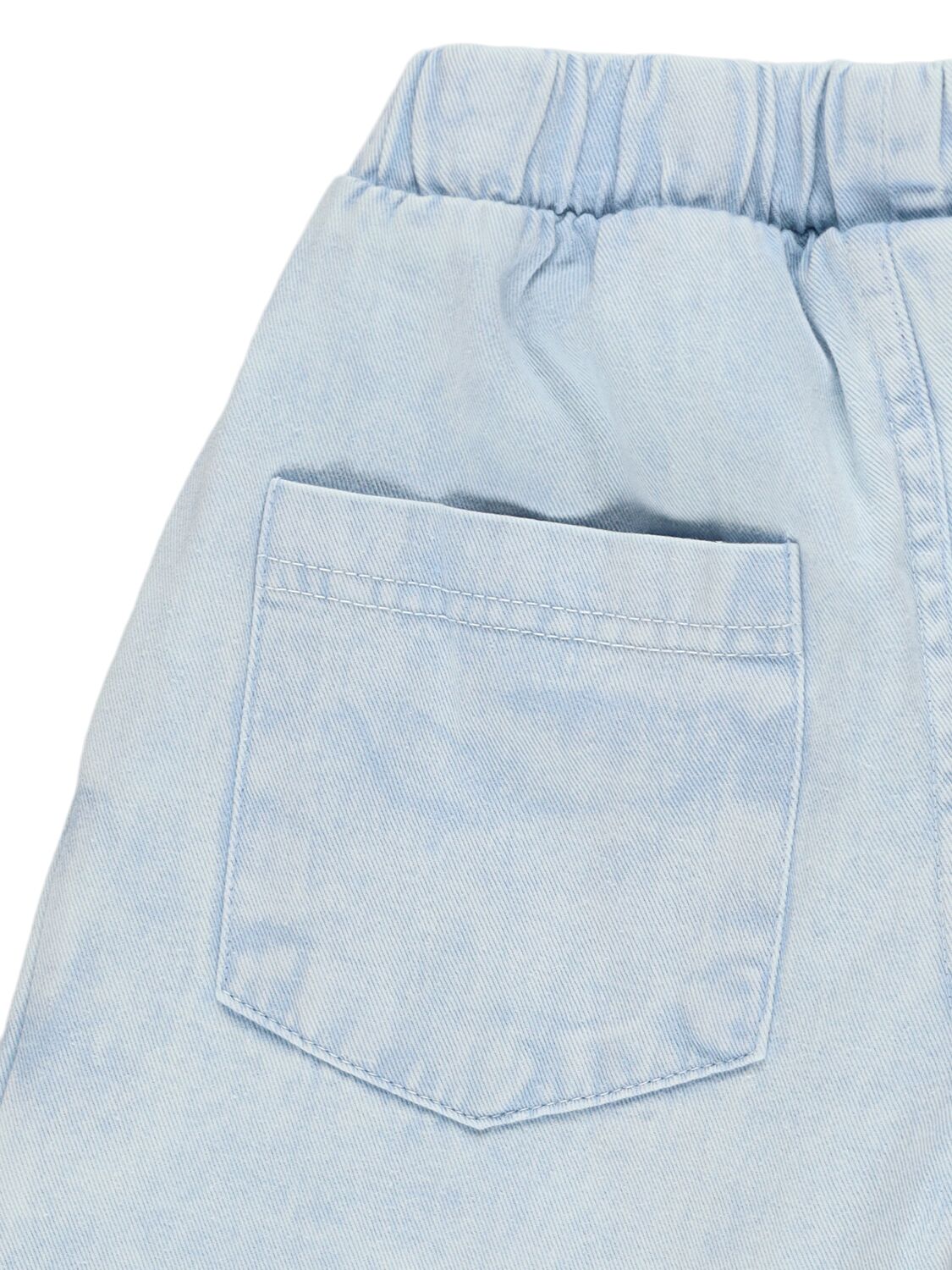 The Campamento Stretch Cotton Jeans W/ Patches In Light Blue