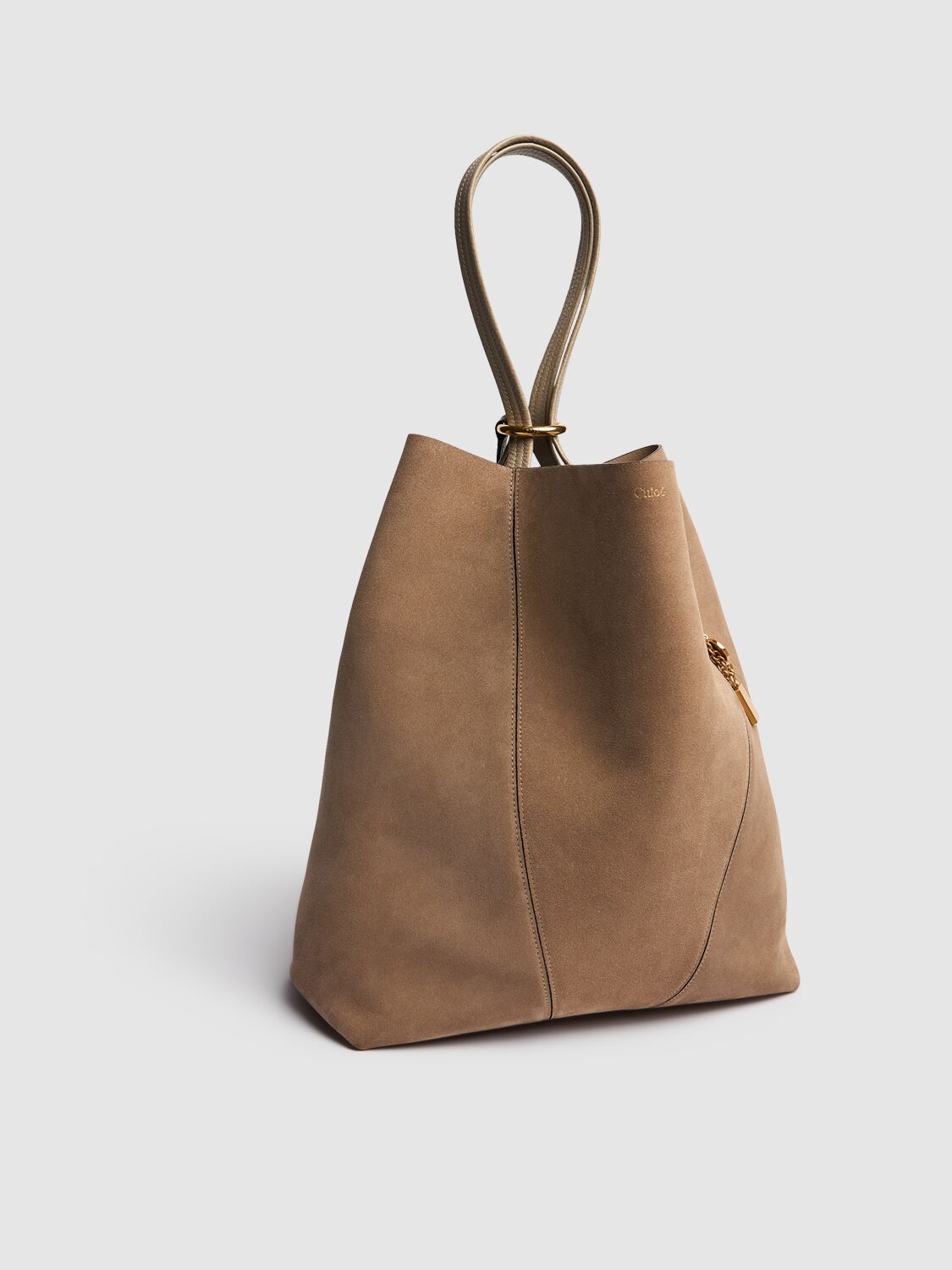 Chloé Large Spin Suede Tote Bag