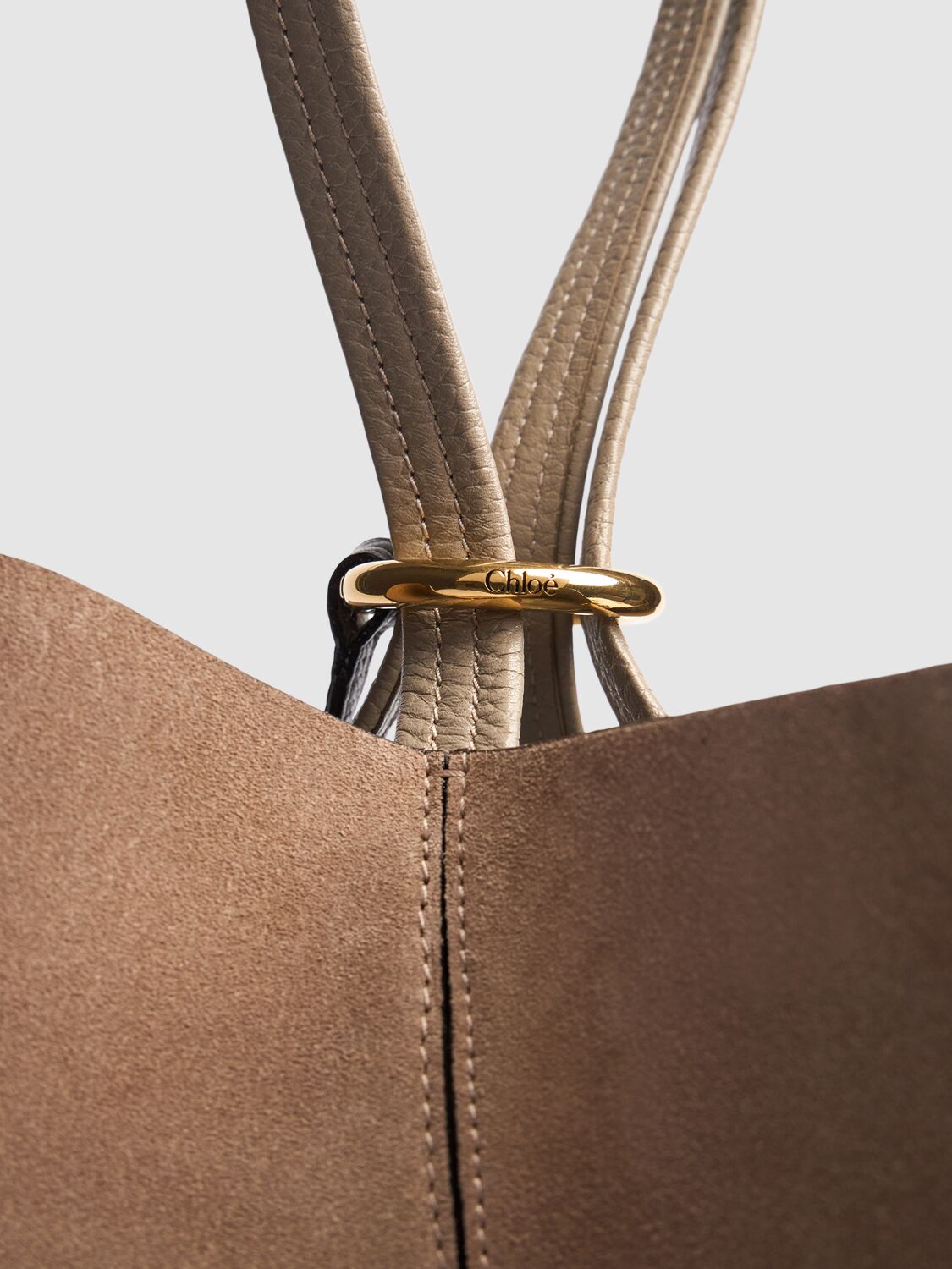 Chloé Large Spin Suede Tote Bag