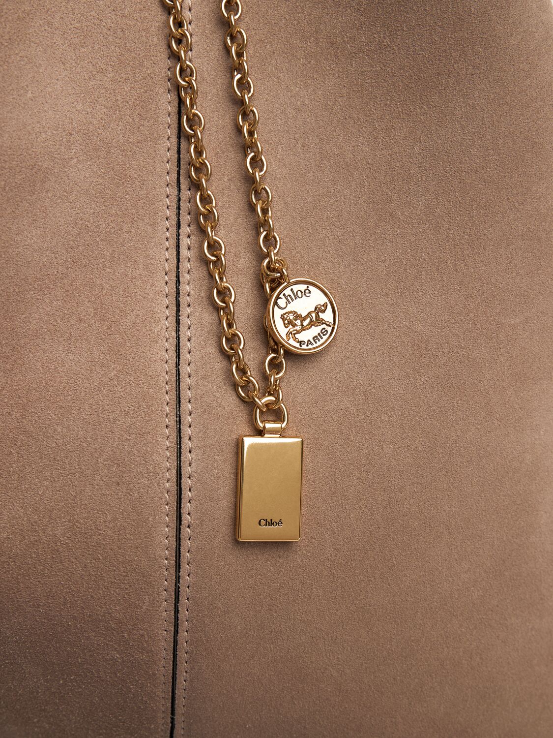 Chloé Large Spin Suede Tote Bag