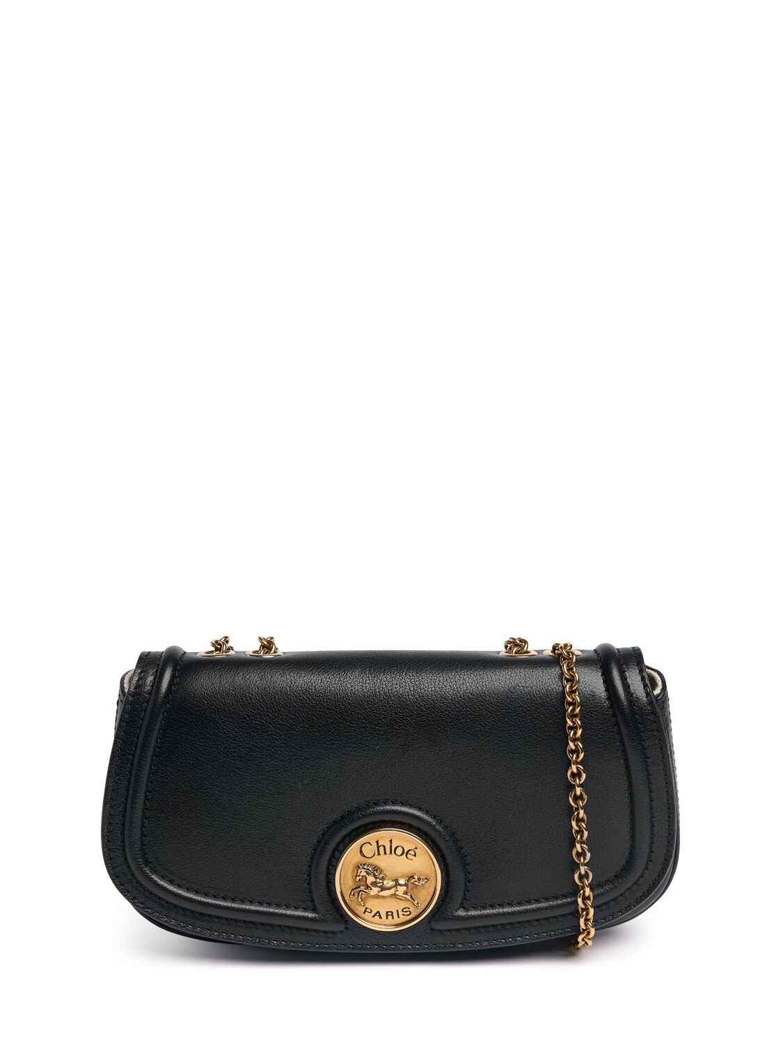 CHLOÉ Horse Medal Grained Leather Shoulder Bag