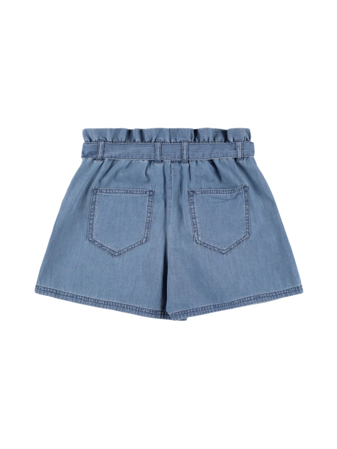 Dolce & Gabbana Cotton Chambray Shorts In Blue