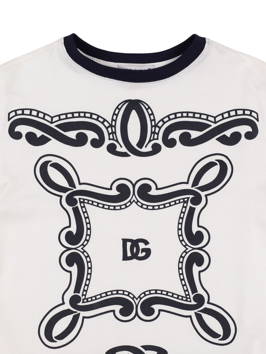 Dolce & Gabbana Printed Cotton Jersey T-shirt In White