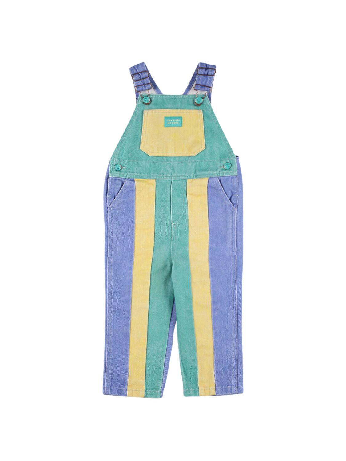 Favorite People Kids' Printed Cotton Overalls In Multicolor