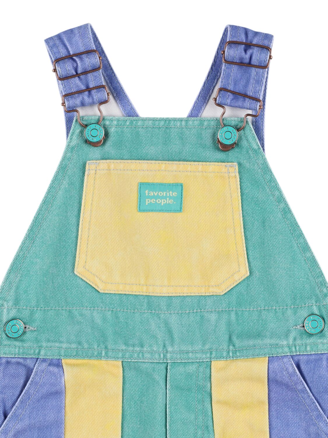 Shop Favorite People Printed Cotton Overalls In Multicolor