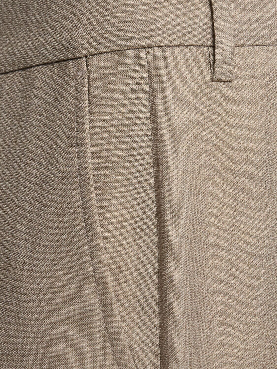 AMI ALEXANDRE MATTIUSSI STRAIGHT FIT WOOL PANTS 