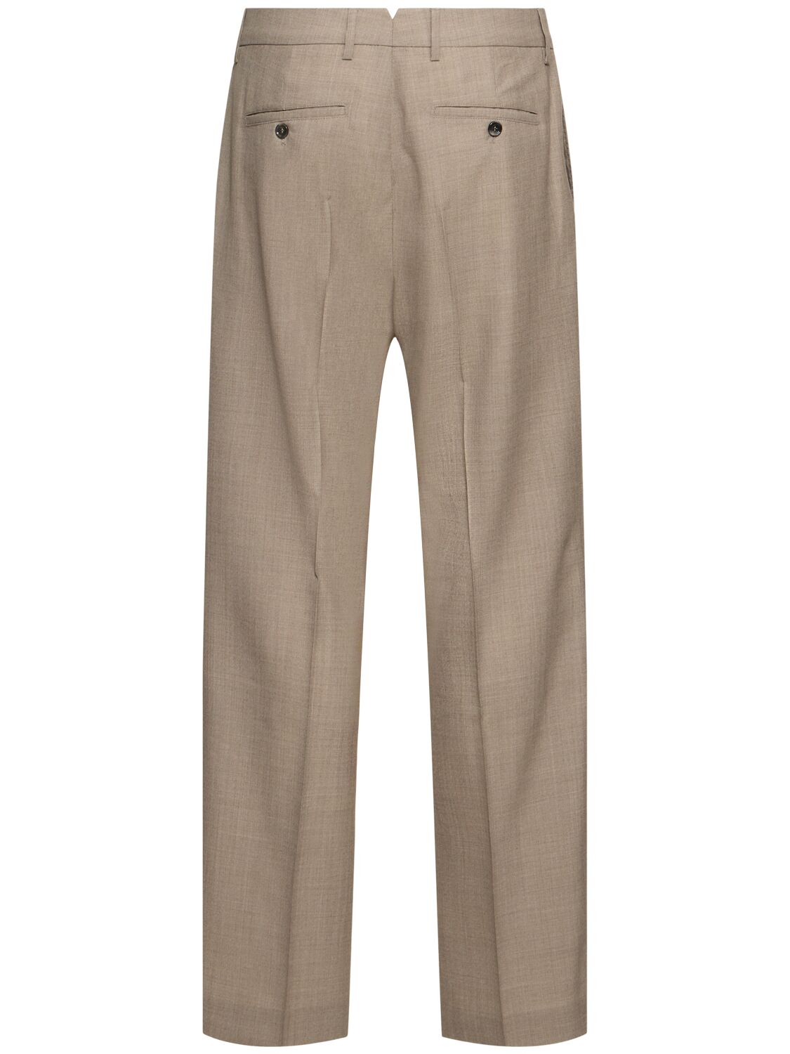 AMI ALEXANDRE MATTIUSSI STRAIGHT FIT WOOL PANTS 
