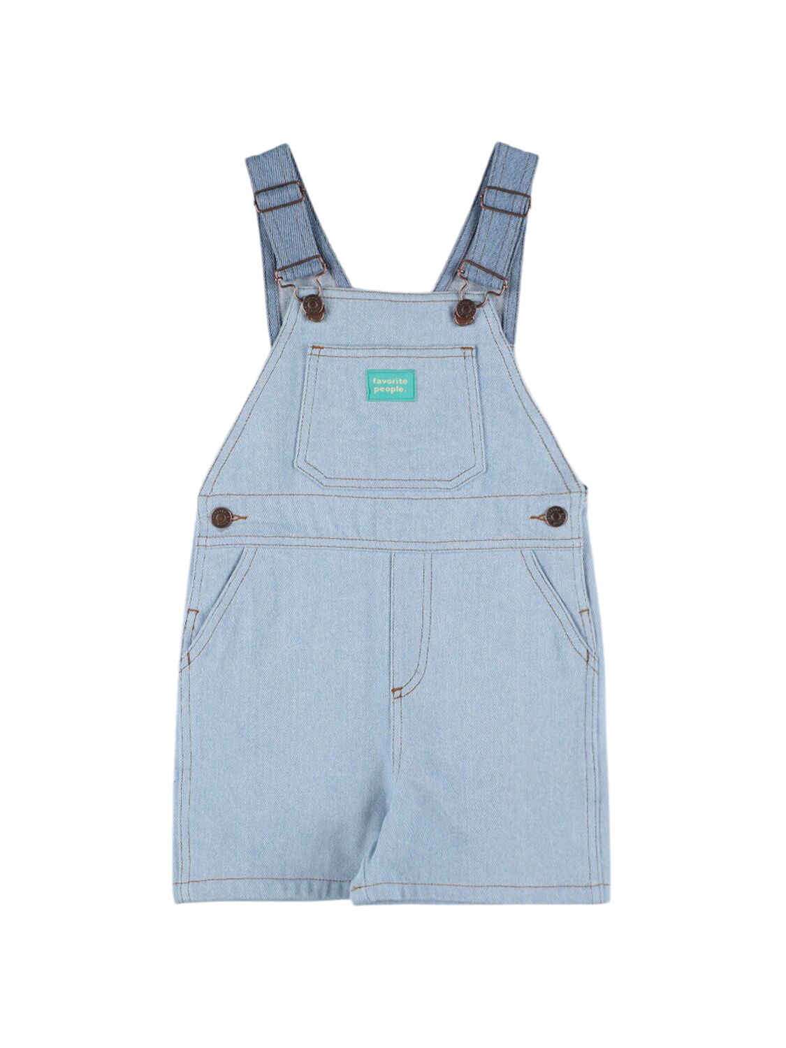 Favorite People Cotton Overalls In Light Blue