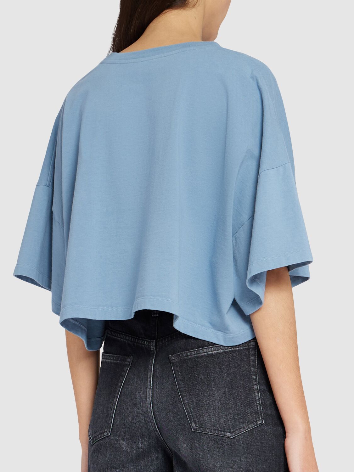 Chloé Oversize Signature Logo Crop Graphic T-shirt