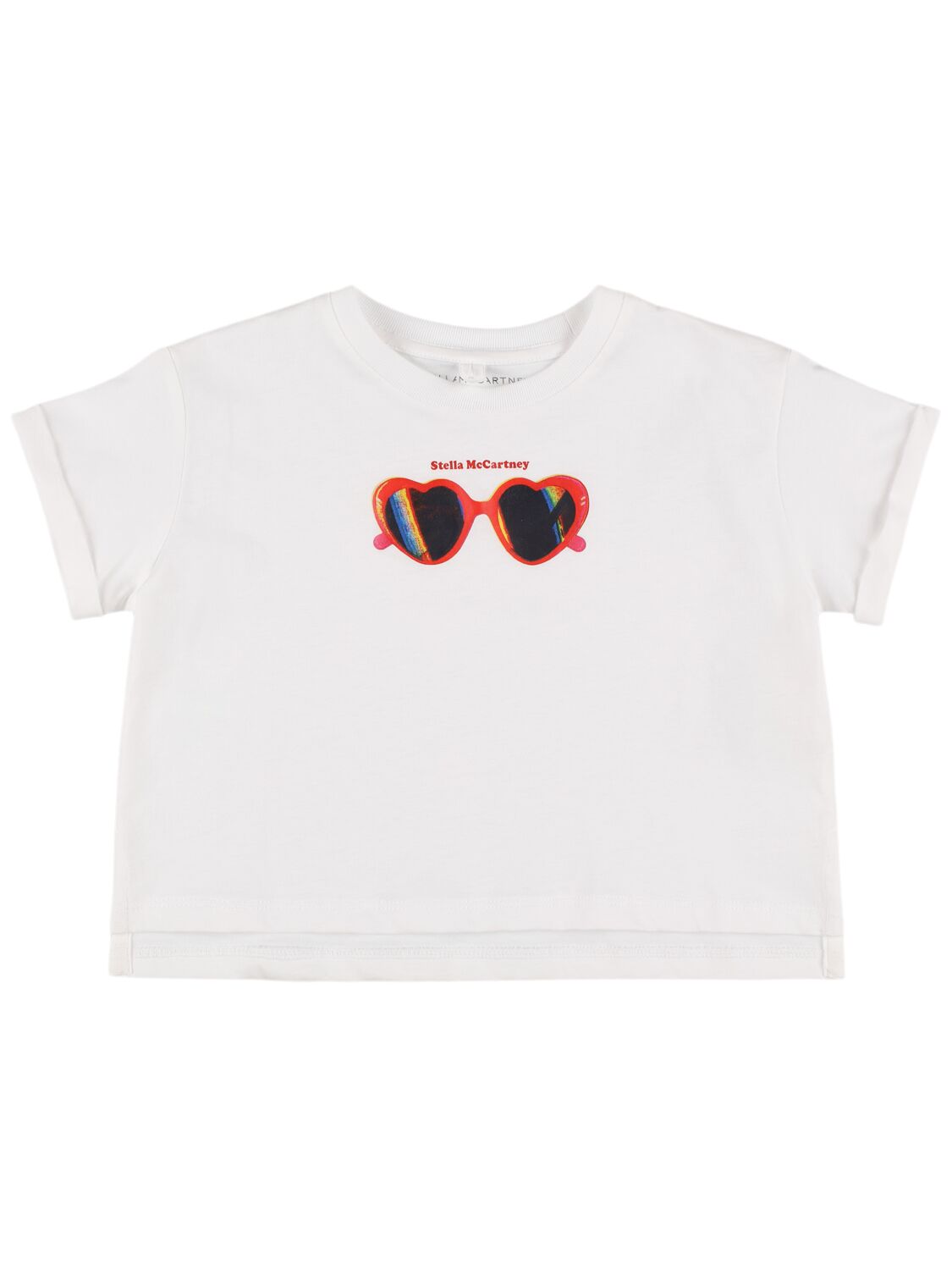 Stella Mccartney Printed Cotton Jersey T-shirt In White