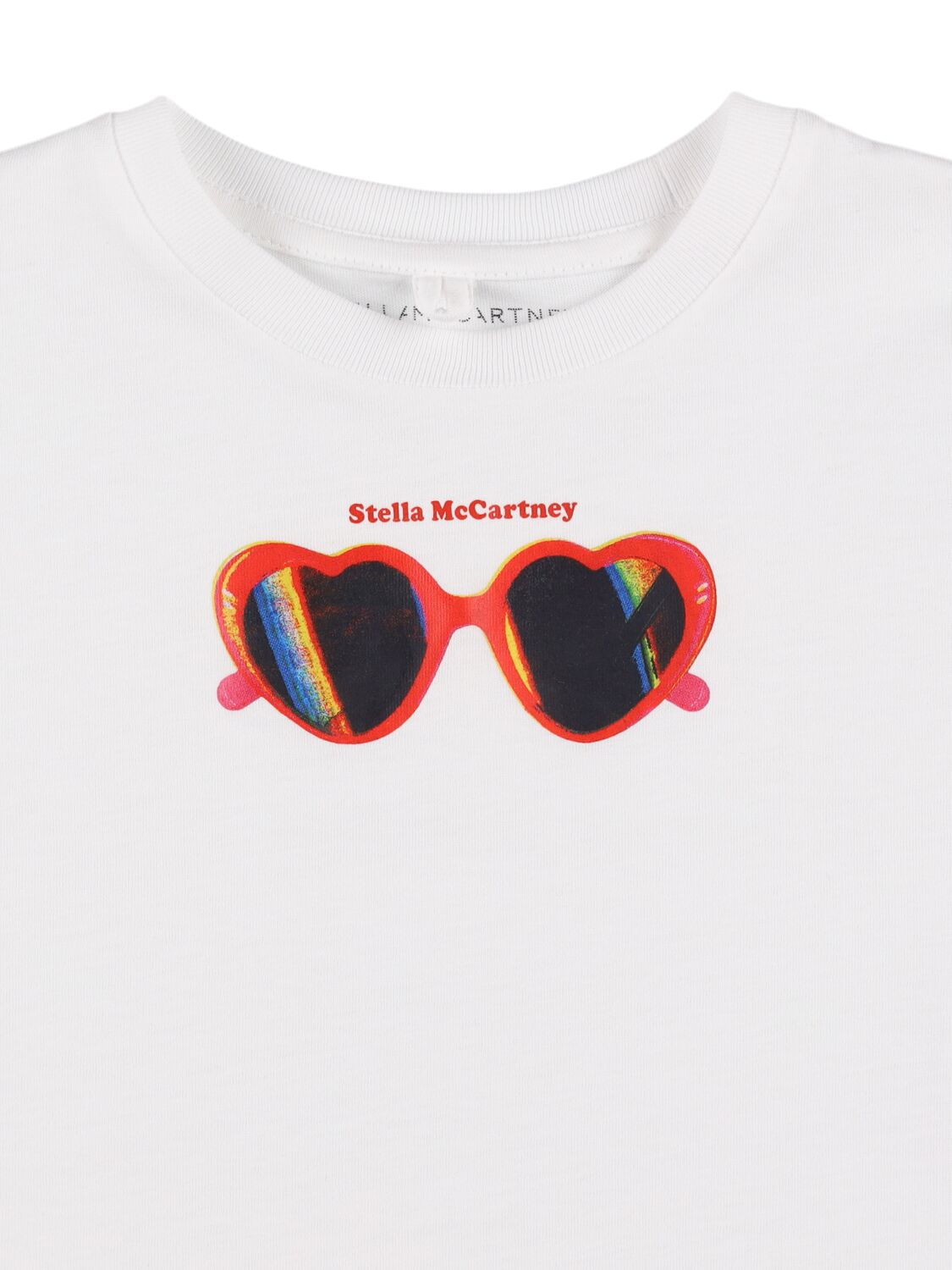 Stella Mccartney Printed Cotton Jersey T-shirt In White