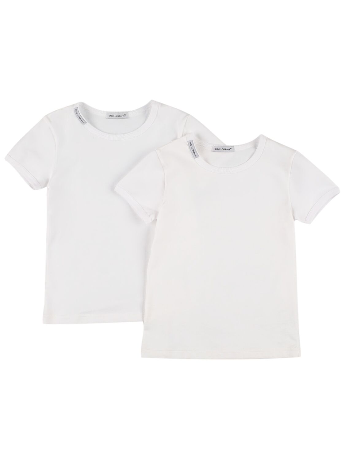 Dolce & Gabbana Set Of 2 Cotton T-shirts In White