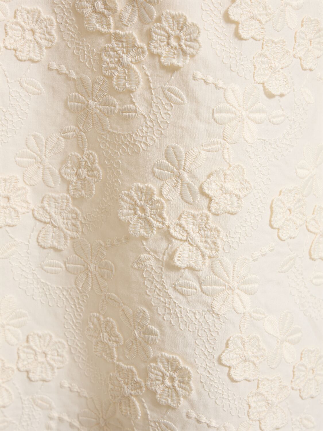 Giambattista Valli Embroidered Poplin Mini Dress In White