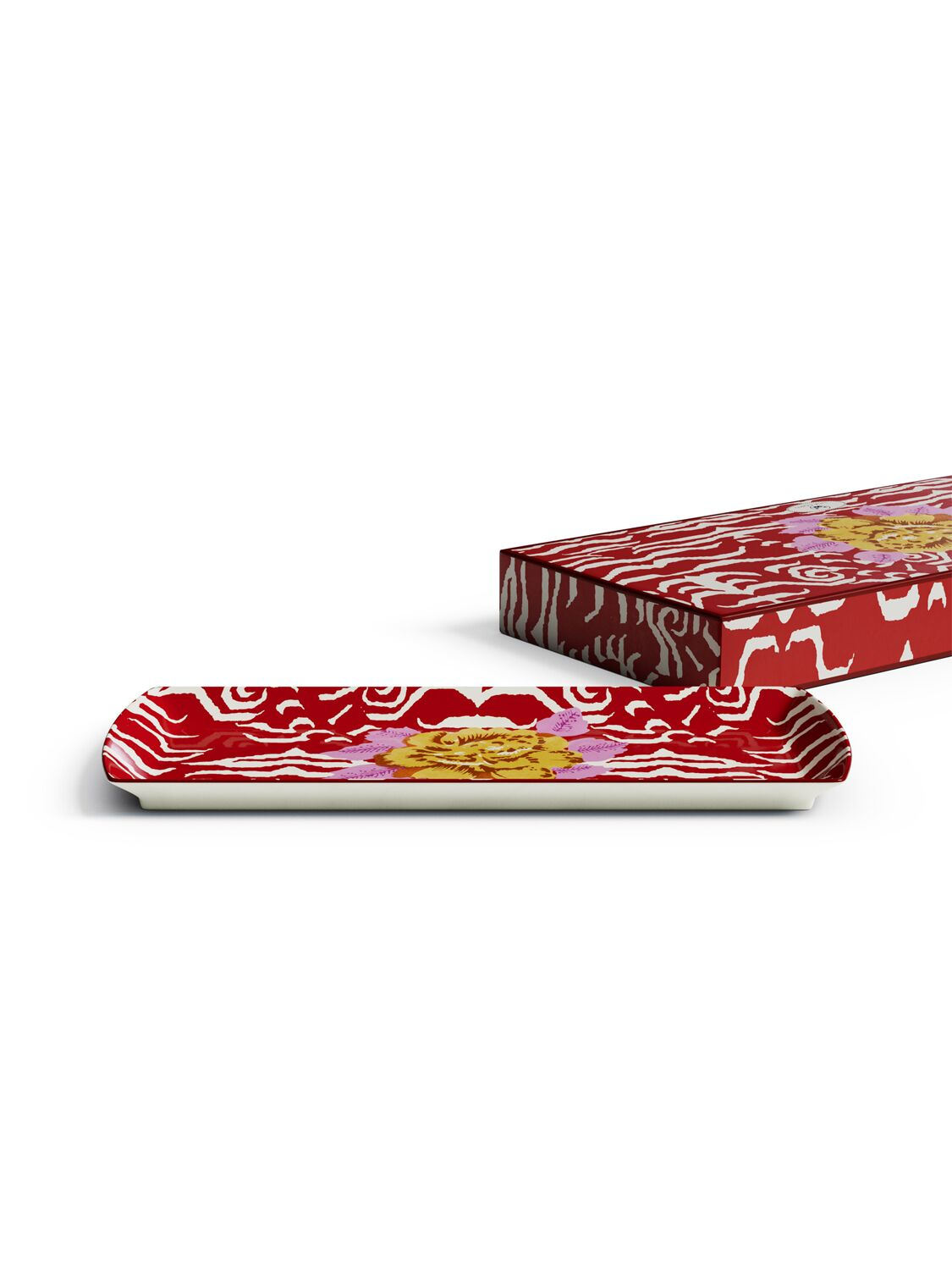 LISA CORTI INDIAN TIGER RECTANGULAR TRAY 