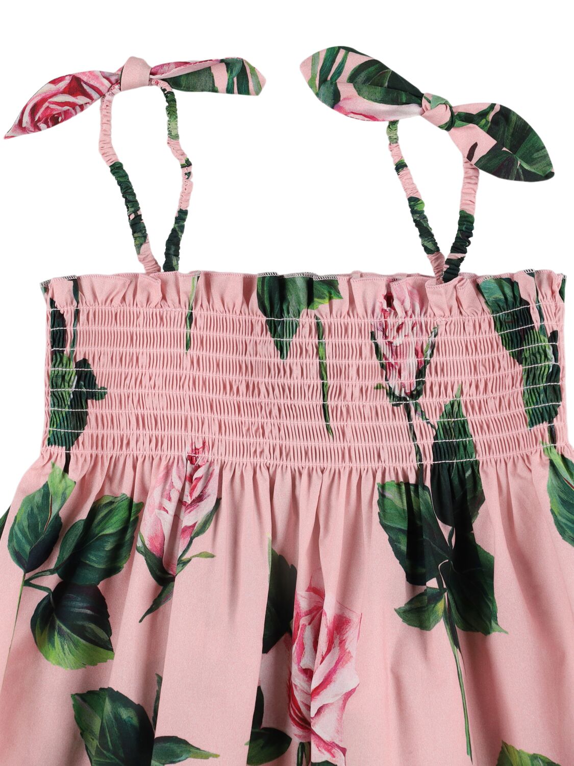 Dolce & Gabbana Printed Cotton Dress In Pink/multi