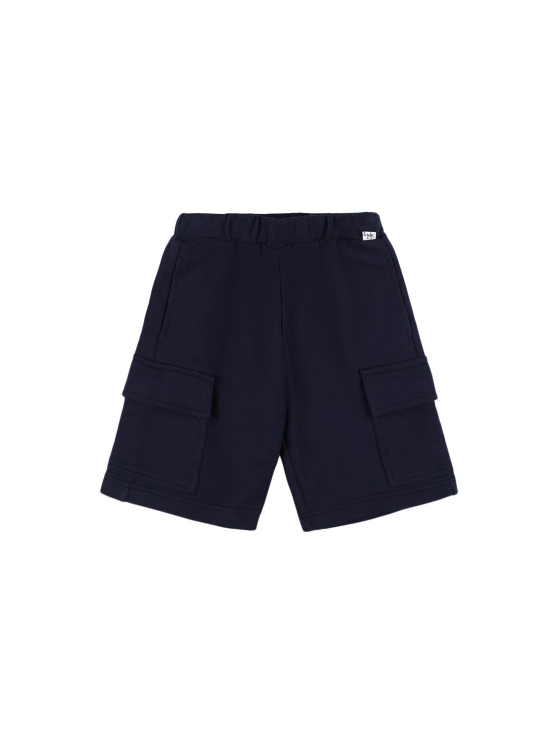 Il Gufo Cotton Fleece Cargo Shorts In Blue