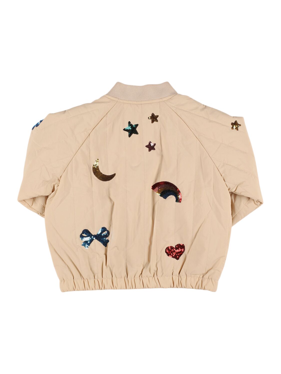 Konges Sløjd Embellished Bomber Jacket In Light Grey