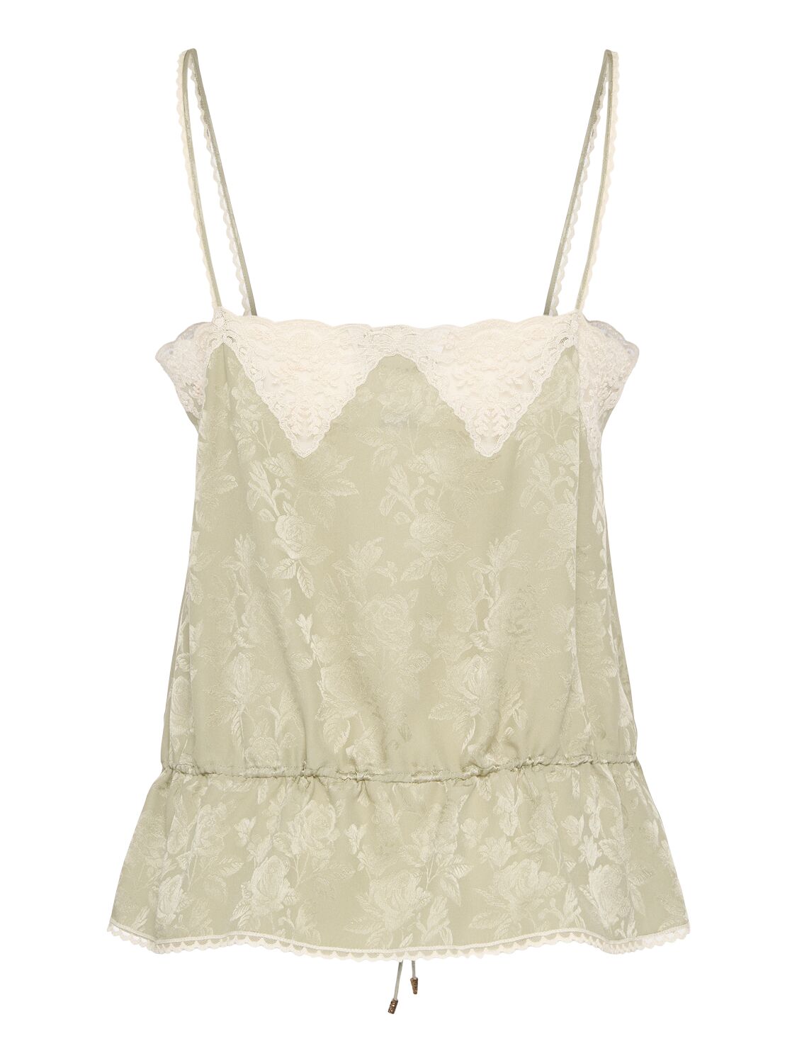 Chloé Silk Top With Drawstring Waist And Floral Pattern