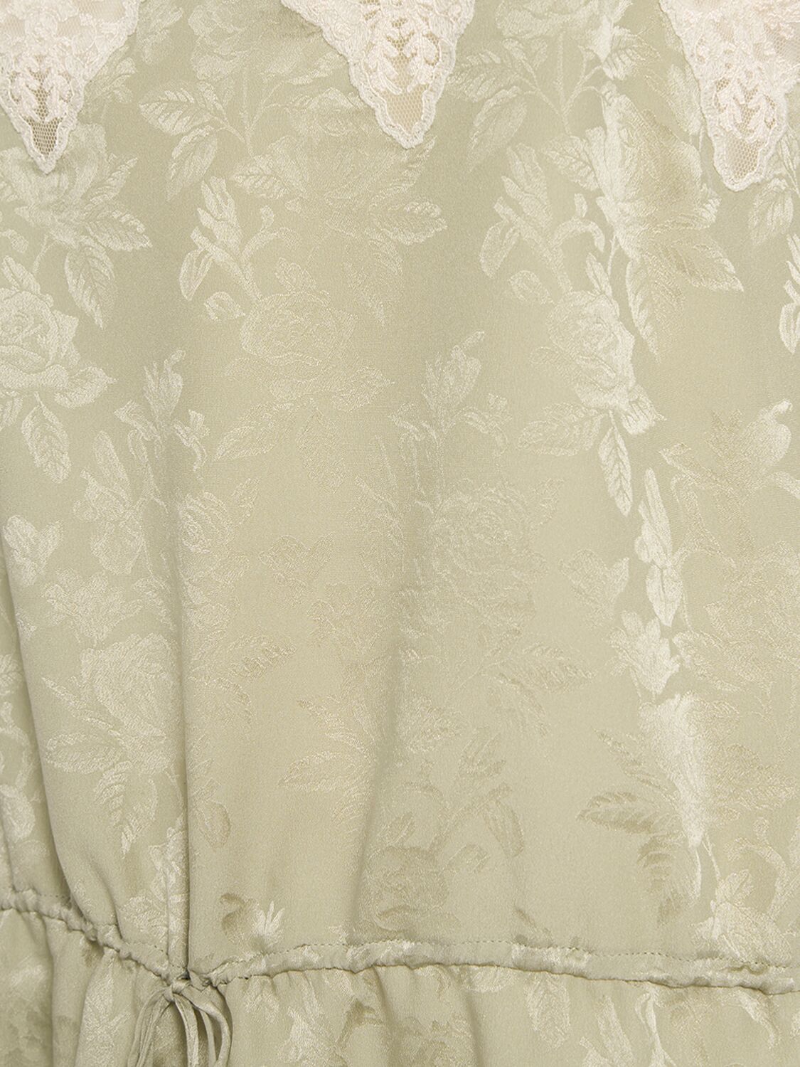 Chloé Silk Top With Drawstring Waist And Floral Pattern