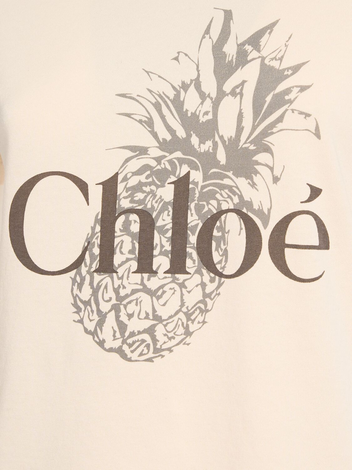 Chloé Pink Crewneck T-shirt With Maxi Logo Print On The Front In Cotton Woman