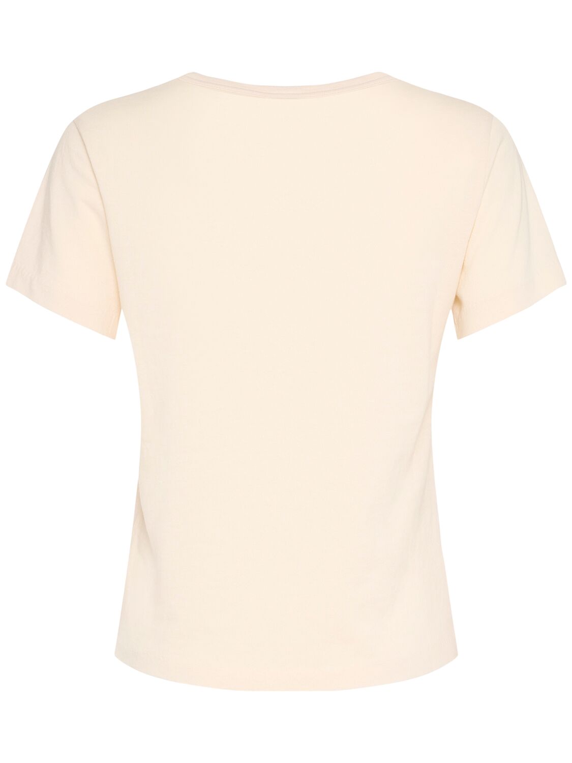 Chloé Pink Crewneck T-shirt With Maxi Logo Print On The Front In Cotton Woman