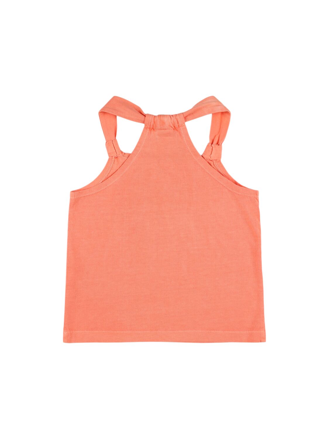 Jellymallow Frog Print Cotton Jersey Tank Top In Dark Orange